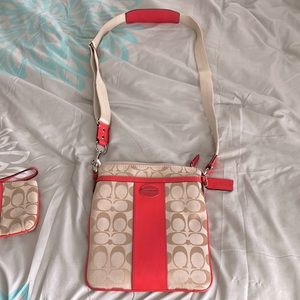 COACH cross body w/free matching wristlet!
